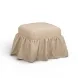 Gertrude Yellow Performance Fabric Upholstered Square Skirted Ottoman