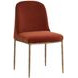 Nestorra Meg Rust Upholstered Dining Chair Set of 2