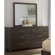 Nordhaven Nordic Walnut Rectangular Dresser Landscape Mirror