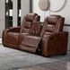 Chester Brown 74" Reclining Console Loveseat
