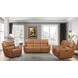 Portland Desert Leather Glider Power Recliner with Power Headrest and USB Charging