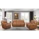 Portland Desert Leather 73" Lay Flat Power Reclining Console Loveseat with Power Headrest and USB Charging