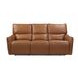 Portland Desert Leather 84" Lay Flat Power Reclining Sofa with Power Headrest and USB Charging