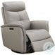 Kelly Gray Leather Swivel Glider Power Recliner with Power Headrest