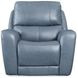 BelleAvenue Persian Blue Leather Power Reclining Living Room Set with Power Headrest and USB Charging