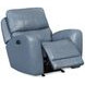 BelleAvenue Persian Blue Leather Power Reclining Living Room Set with Power Headrest and USB Charging