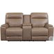 Bryant Tuscan Tan Leather 76" Lay Flat Power Reclining Console Loveseat with Power Headrest and USB Charging