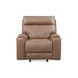 Bryant Tuscan Tan Leather Glider Power Recliner with Power Headrest and USB Charging