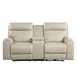 Bryant Taupe Leather 76" Lay Flat Power Reclining Console Loveseat with Power Headrest and USB Charging