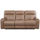 Bryant Tuscan Tan Leather 85" Lay Flat Power Reclining Sofa with Power Headrest and USB Charging