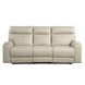 Bryant Taupe Leather Lay Flat Power Reclining Living Room Set with USB Charging