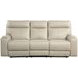 Bryant Taupe Leather 85" Lay Flat Power Reclining Sofa with Power Headrest and USB Charging
