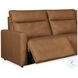 Ascendia Saddle Leather Modular Lay Flat Power Reclining Sectional