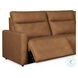 Adell Saddle Leather Modular Lay Flat Power Reclining Sectional