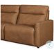 Ascendia Saddle Leather Modular Lay Flat Power Reclining Sectional