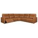 Adell Saddle Leather Modular Lay Flat Power Reclining Sectional