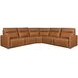 Ascendia Saddle Leather Modular Lay Flat Power Reclining Sectional