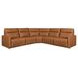 Adell Saddle Leather Modular Lay Flat Power Reclining Sectional