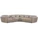 Ridgeway Gray Shark Skin Leather 6 Piece Power Reclining Sectional