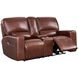 Broadway Brown Leather Lay Flat Power Reclining Living Room Set with USB Charging