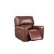 Broadway Brown Leather Lay Flat Power Reclining Living Room Set with USB Charging