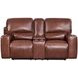 Broadway Brown Leather Lay Flat Power Reclining Living Room Set with USB Charging