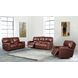 Broadway Brown Leather Lay Flat Power Reclining Living Room Set with USB Charging