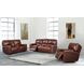 Broadway Brown Leather Lay Flat Power Reclining Living Room Set with USB Charging