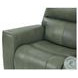 Lioran Sage Moss Leather Power Reclining Sofa with Power Headrest