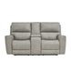 Laredo Cement Leather 77" Zero Gravity Power Reclining Console Loveseat with Power Headrest and USB Charging
