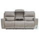 Laredo Cement Leather 87" Zero Gravity Power Reclining Sofa with Fold Down Center Console and USB Charging