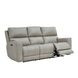 Laredo Cement Leather 87" Zero Gravity Power Reclining Sofa with Fold Down Center Console and USB Charging