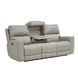 Laredo Cement Leather 87" Zero Gravity Power Reclining Sofa with Fold Down Center Console and USB Charging