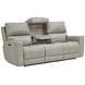 Laredo Cement Leather 87" Zero Gravity Power Reclining Sofa with Fold Down Center Console and USB Charging