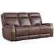 Sydney Brown Heritage Leather 84" Zero Gravity Power Reclining Sofa with Power Headrest and USB Charging