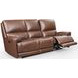 Highland Brown Coffee Leather Power Reclining Sofa with Power Headrest