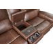 Highland Brown Coffee Leather 79" Zero Gravity Power Reclining Console Loveseat with Power Headrest and USB Charging
