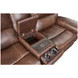 Highland Brown Coffee Leather 79" Zero Gravity Power Reclining Console Loveseat with Power Headrest and USB Charging