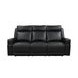 Valley Black Leather Zero Gravity Power Reclining Living Room Set with Power Headrest and USB Charging