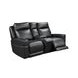 Valley Black Leather Zero Gravity Power Reclining Living Room Set with Power Headrest and USB Charging