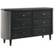 Skyline Onyx and Gray Upholstered Panel Bedroom Set