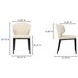 Delaney Warm Beige Performance Fabric Upholstered Dining Chair Set of 2