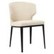 Delaney Warm Beige Performance Fabric Upholstered Dining Chair Set of 2