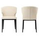Delaney Warm Beige Performance Fabric Upholstered Dining Chair Set of 2