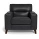 Elwyn Black Leather Upholstered Accent Chair
