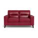 Elwyn Cranberry Leather 64" Loveseat