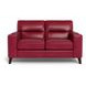 Elwyn Cranberry Leather 64" Loveseat