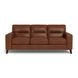 Elwyn Pecan Leather 87" Sofa