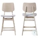 Oscar White Ash And Gray Upholstered Counter Height Stool Set Of 2