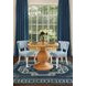 Gabrielle Brown 40" Round Glass Top Dining Table
